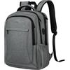 Voova Zaino Uomo Zaini per PC Portatile, 15.6 Pollici Zaino Porta PC zaino da lavoro, Impermeabile Zaini per Laptop, Computer, Notebook, Viaggio Regalo Uomo & Donna Grigio