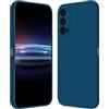 RankOne Custodia per OPPO Reno4 Pro 5G (6.55 Inches) Cover Morbida in Silicone TPU - Blu zaffiro
