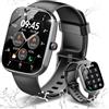 Csasan Smartwatch con Effettua/Risposta Chiamate, 1.91'' HD Orologio Smartwatch Uomo, 110+ Modalità Sportive Fitness Tracker, IP68 Smart Watch con Contapassi/Sonno/Cardiofrequenzimetro per iOS Android, Nero