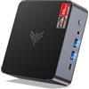 NiPoGi AMD Mini PC Ryzen 9 6900HX (Fino a 4,9 GHz),32GB DDR5 4800MHz/1TB NVME SSD Mini Computer W-11 Pro,4K@60Hz Quad-Screen-Display USB4+Type C+HDMI*2,Wifi6/BT5.2, AMD Micro Gaming PC