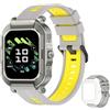 Popglory Smartwatch Uomo Donna, SOS Aiuto＆Effettua/Rispondi alle Chiamate, 100+ Modalità Sportive Fitness Tracker, 24H Frequenza Cardiaca/SpO2/Pressione Sanguigna/Sonno Monitoraggio，per iOS/Android