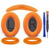 SOULWIT Cuscinetti Auricolari + Fascia + Protezione in Silicone per i Padiglioni Auricolari, Kit di Ricambio per Bose QuietComfort 35 QC35, QC35 ii Cuffie(Arancione