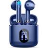 Rinsmola Cuffie Bluetooth 5.4, Mini Auricolari Bluetooth Stereo HiFi, 4 HD Mic Cuffie Wireless In Ear con ENC Cancellazione Rumore, 30H Cuffie Senza Filo LED Display, IP7 Impermeabili Cuffiette per Android/iOS