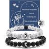 YELUWA Bracciali Coppia Fidanzati, Regalo per Coppia Regalo San Valentino per Lei Regalo Fidanzato Fidanzata Regalo Coppia Lui e Lei Regalo Uomo San Valentino per Lui Regalo Moglie Bracciale Coppia DE