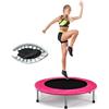 LIFEZEAL Trampolino Elastico Interno, Esterno, Tappeto Elastico Fitness, Ø97x19 cm, Pieghevole, Rotondo, Mini, Stabile, per Bambini, Adulti, Telaio in Metallo, Saltarello, Salta, Max 150kg, Argento