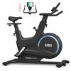 IBK Cyclette Professionale, Cyclette da casa con volano da 15 Kg, con Schermo LCD porta Tablet Cellulare, compatibile con APP Kinomap, Zwift e FitShow, Sensori cardiofrequenzimetro, bici per Fitness