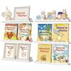 Lifewit Set di 6 Mensole da Muro in Plastica, 38cm Supporto in Vinile per Bambini per Libri/Disco in Vinile/Immagini/Decorazioni, per Organizzare la Camera da Letto/Soggiorno/Bagno/Cucina, Bianco