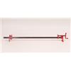 JEH Morsetto per tubi da 3/4 400 mm, morsa per lavorazione del legno, incollaggio, tubo resistente, nero e rosso (1600 mm incluso set di morsetti)