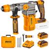 Ingco Crhli202882 Martello Demolitore a Batteria 20 V Sds Plus Trapano Tassellatore Rotativo Brushless 2 batterie 4 Ah in Valigetta