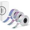 ORGSTA Etichette Adesive autoadesive piccole per S001 | 12mm x 40mm x 160pcs x 3 Roll, Gradiente Adesivo Gap