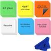 Navy Penguin Foglio Magnetico per Frigo - Confezione da 24, 10x10cm Piccole Etichette Magnetiche su Frigorifero e Lavagna Bianca Magnetica - Striscia Magneti Cancellabile per Cucina, Ufficio e Kanban Scrum Board
