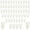 lasuroa 60pz Graffette a Forma di Fiore, Fermagli in Metallo per Carta di Tulipano Segnalibri Eleganti Accessori Decorativi la Casa Scuola l'Ufficio e Matrimonio