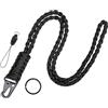 Uniclife Cordino Intrecciato per Badge Portachiavi Paracord Lanyard Porta Badge da Collo & Laccio per Cellulare da Collo Portachiavi Collo Intrecciato Laccetto per cellulare Chiavi Badge (Nero)