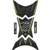 Colorbike Pintura y adhesivos de motos. Tankpad Tank Pad Protector serbatoio moto - Adesivo serbatoio moto 3D compatibile con Kawasaki Z750 Z 750 Nero/Verde - 21 x 12 cm più regalo