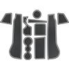 MARCHFA Tappetino Console Centrale Tappetini in Gomma per Golf 8 MK8 2020-2024 Accessori Auto Golf 8 Tappetino Antiscivolo per Console Centrale Sottobicchieri 10 Pezzi (Bianco)