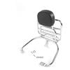 Yctze Portapacchi Posteriore in Lega di Acciaio Argento Cromato Portapacchi Posteriore con Cuscino Schienale Adatto per Vespa Sprint Primavera 50 125 150 250 300 GTS Portapacchi in Lega