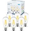 ANWIO Lampadine LED E27 Luce Calda Filamento, Lampadina LED Filamento 11W Equivalente a 100W, 1521 Lumen, Colore Bianco Caldo 2700K, Lampade LED ST64 Edison Vintage Retrò, Non Dimmerabile, 6 Pezzi
