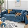 Royhom Copridivano Antigraffio Gatto, Blu Copridivano Impermeabile per Animali, Copri Divano 3 Posti, Coperta Impermeabile, Anti-gatto - Versione Migliorata, Blu, 180x300 cm