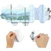 SHUIYUE 24 Pezzo Honeycomb Wall Mirror Sticker, Wall Mirror Stickers Acrilico Mirror, Wall Sticker Piastrelle Autoadesivo Specchio Per Il Bagno Casa Camera Da Letto Soggiorno Decor(Argento-9.6*8.6cm)