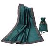BLESSUME Tovaglia di Tarocchi con Borsa Tovaglia Altare Wicca Quadrata in Velluto, Taglia unica (Verde)