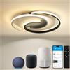 BAYHT Plafoniera Dimmerabile Camera da Letto con Materia Compatibile con HomeKit, Alexa, Google e IFTTT, 32W Moderna Plafoniera LED Per Camera da Letto Soggiorno Ø40cm