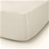 Cuore di lino - Lenzuolo sotto con Angoli in Puro Lino 100% Made in Italy Bianco Panna Matrimoniale (170x200x30cm)