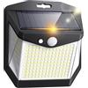 Vanranger Esterno Giardino Solare Pannello Luci: 248 LED Solari Movimento Sensore Luce Faretti 3 Modos 270° Illuminazione Esterne Solar Faro IP65 Solare Parete Lampada per Giardino Balcone Garage Patio 1 Pezzi