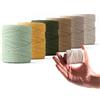 LEDENT Corda per macramè (1mm, 6x65m, set 6 colori) - Corda a doppia torsione in cotone riciclato al 100% per il macramè - Set di 6 rotoli piccoli in colori naturali.