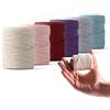 LEDENT Corda per macramè (1mm, 6x65m, set 6 colori) - Corda a doppia torsione in cotone riciclato al 100% per il macramè - Set di 6 rotoli piccoli in tonalità viola.