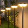 GEARLITE Lampade solari per esterni da giardino, 4 pezzi, luce bianca calda, per esterni, con batteria da 1000 mAh, 40 lumen, decorazione da giardino extra luminosa con IP65, impermeabile, per esterni
