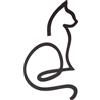 Logbuch-Verlag Silhouette gatto da appendere: decorazione gatto in legno, figura parete interno, decorazione murale one line, appendibile porta finestra, regalo amanti dei gatti, colore nero, 29 x 16,5 cm