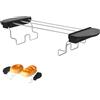 ANYUANKW Tostapane Rack Supporto per Tostapane Pieghevole Riscaldamento Rack | in Acciaio Inox con Manico per a Raffreddare Pane Panini Croissant