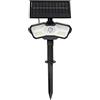 EASYmaxx Faretto solare a LED per esterni con sensore di movimento, luce solare, regolabile in modo flessibile, 3 modalità regolabili, telecomando incluso [nero]
