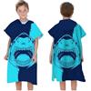 Proumhang Poncho da Surf/Bagno/Piscina/Spiaggia per Bambini,Asciugamano con Cappuccio in Microfibra,Accappatoio da Spiaggia,Asciugamani Poncho con Cappuccio per Ragazzi e Ragazze Stile 11 75x60cm