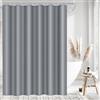 LUKDUNG Tenda da doccia in poliestere tessile, 180 x 200 cm, anti-muffa per bagno, tenda per vasca da bagno e doccia in tessuto impermeabile e lavabile, Shower Curtain con 12 ganci grigio chiaro