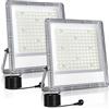 Indmird Faretto LED per esterni, 150 W, 15000 lm, 6500 K, luce bianca fredda, IP66, impermeabile, per giardino, garage, campo sportivo, cortile, corridoio