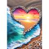 CEOVR Diamond Painting Kit Completo Spiaggia 5D Diamond Painting,Diamond Painting Adulto Amore Cuore,30x40 cm Pittura Diamante,Mosaico Diamanti Painting,Paesaggio Painting Diamond 5D