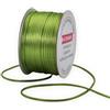 KLTRIBBON Cordoncino di seta da 2 mm, colore verde muschio, 50 m, per nodi cinesi, coda di topo, bracciali, collane, gioielli e finiture macramè