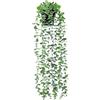Dewocke Pianta Finta Cadente con Vaso, Piante Finta da Appendere, Eucalipto Artificiale con Vasi, Plastica Pianta Artificiale Pendenti per Decorazioni Casa, Interni, Esterni, Giardino, Matrimonio
