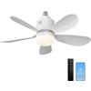 Sanweyter Ventilatore da Soffitto con Luce e Telecomando, 53cm Lampadario con Ventilatore da Soffitto 24W E27 Plafoniera Led Soffitto Silenziosa,4 Velocità per Camera da Letto, Cucina, Soggiorno