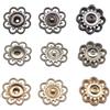 Acrylic Bottoni a pressione,30 Set Bottoni A Pressione A Fiore In Lega, 3 Colori Assortiti Chiusura A Scatto In Metallo Vintage Cucire Su Bottoni A Pressione Per Giacca Jeans Artigianato In Pelle (21mm)