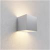 NUOVA GERMANY Lampada a parete Applique Cubo a LED IP65 per interno/esterno 12W Regolabile 1000lumen Moderno Alluminio (Bianco, Luce Calda 3000K)
