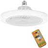 UOEONR Lampada ventilatore da soffitto,Lampada a ventilatore,E27 Lampadario a Soffitto,Ventilatore da Soffitto Silenzioso con Luce e Telecomando,3 Velocità,Temporizzabile (Con Telecomando)