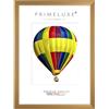 PrimeLuxe Cornice portafoto in legno, 70 x 90 cm (misura dell'immagine) in oro semplice, colore e dimensioni a scelta, cornice per poster, puzzle, collage di foto, made in Germany
