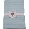 S&G Home Copritutto Copriletto Copridivano Telo Arredo a Righe Puro Cotone Mahdia - Acquamarina, Singolo