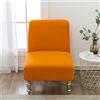 Highdi Fodera Copripoltrona Senza Braccioli Elasticizzato, Velluto Copridivano Coprisedie Accent con Schienale 1 Posto Lavabile Removibile Coprisedia per Sala da Pranzo Soggiorno (Giallo Zenzero)