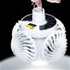 Generico Ventilatore Solare Esterno per Verande,Ventilatori Da Soffitto Con Luci Incorporate - Lampada Con Design A Pallavolo E Gancio Piegevole Per Casa, Giardino, Gazebo, Garage, Portico E Serra