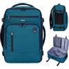 ECOHUB Zaino Ryanair 40x20x25 Bagaglio a Mano 40x20x25 Ryanair Zaino da Viaggio Valigia Bagaglio a Mano Borsa da Viaggio Borsa tote ecologica in PET riciclato da 20 litri,Brevettato, Blu-verde