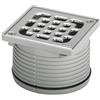 Viega Advantix copertura per scarico bagno, per installazione antivandalo, 555184, Advantix acciaio inox/grigio [Canaline Doccia e Scarichi Bagno > Scarichi Bagno]