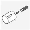 hansgrohe Ecostat Comfort maniglia termostatica, 95836670, Ecostat nero opaco [Rubinetteria Bagno > Ricambi Rubinetteria Bagno]